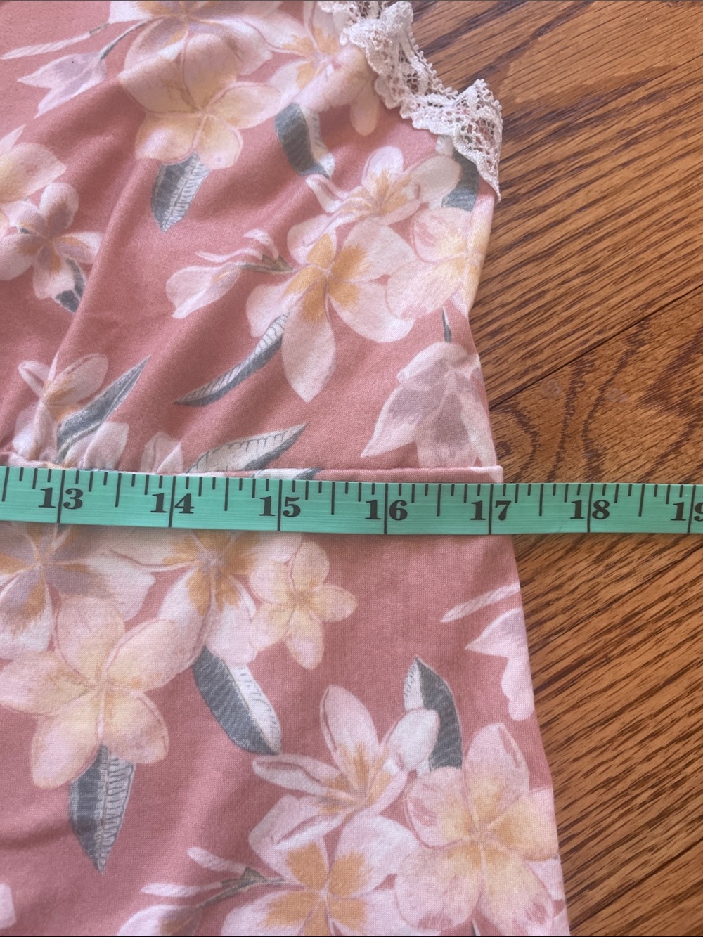 Nanette Lepore Pink Floral Pajama Camisole Top Lace Detail Size Large EUC - Picture 4 of 5